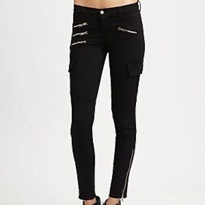 J Brand Black Brix Cargo Zip skinny jeans 27